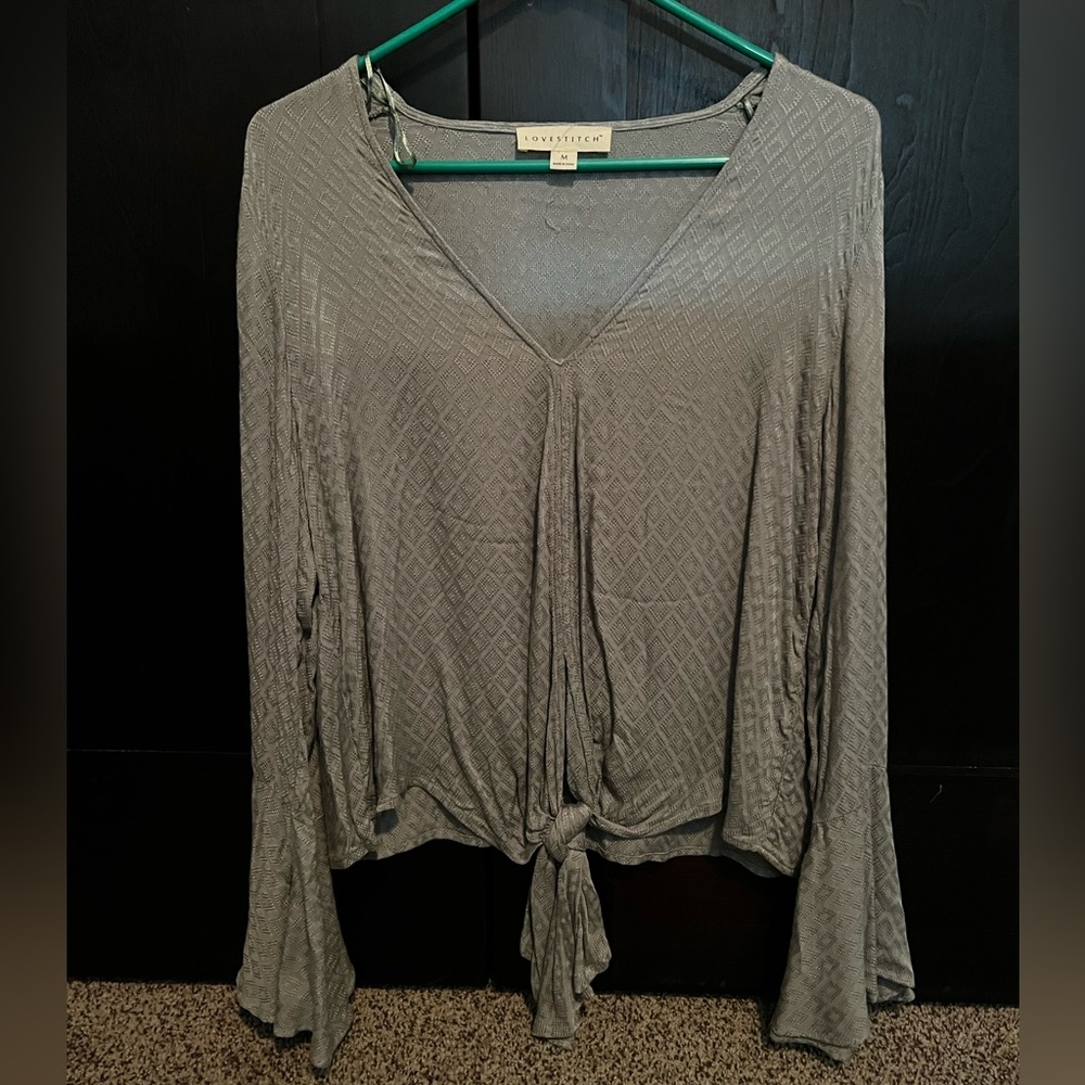 Olive green Lovestitch blouse, size medium.